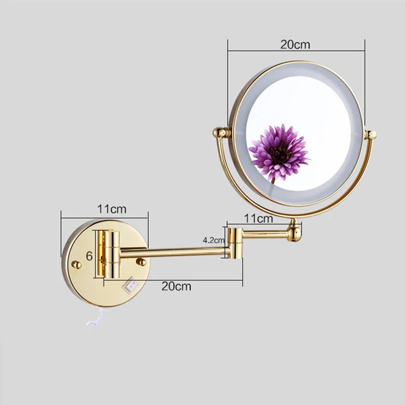 Brushed Gold LED Bathroom Mirrors