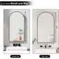 Black Arched Medicine Cabinets with Mirror