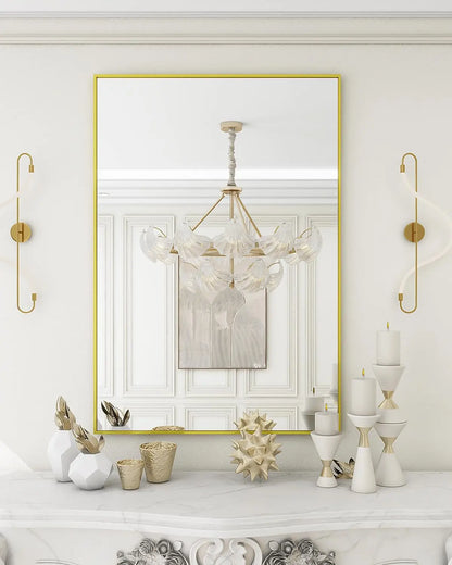 Rectangle Bathroom Mirror with Metal Frame