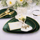 180Pcs Green Plastic Plates, Green Gold Disposable Plates