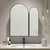 Black Arched Medicine Cabinets with Mirror