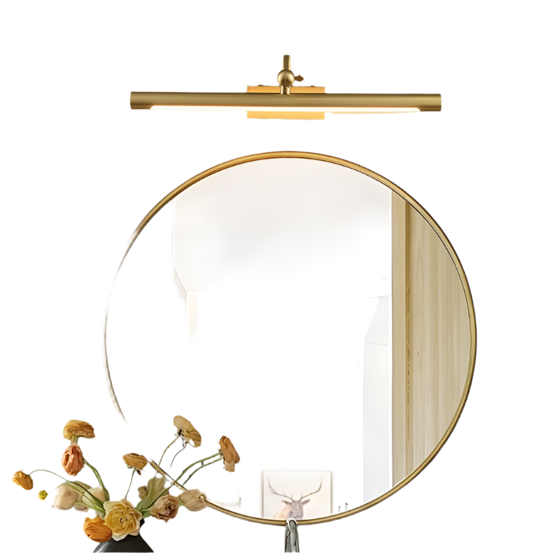 Modern simple style brass wall lamp living room mirror