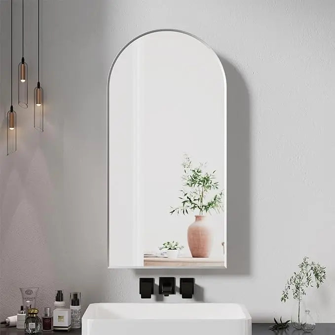 Black Arched Medicine Cabinets with Mirror