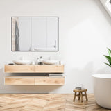 Rectangle Bathroom Mirror with Metal Frame